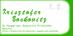 krisztofer boskovitz business card